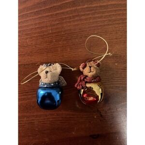 Boyds Bears & Friends Teddy Bear and‎ Angel Jingle Bell Ornaments - set